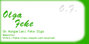 olga feke business card